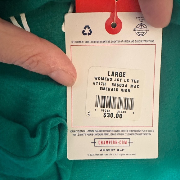 Champion Green Long Sleeve Shirt - Picture 4 of 4